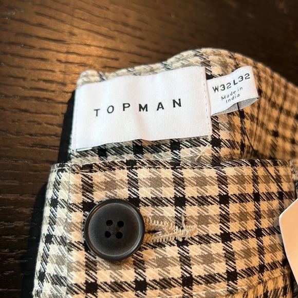 Men’s TOPMAN Super Skinny Pants W32 x L32 Black/Beige/White pattern NWT - Picture 2 of 9